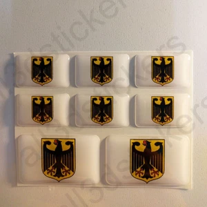 Pegatina Alemania Resina Cúpula Pegatinas Alemania Escudo de Armas 3D Vinilo Adhesivo Coche - Imagen 1 de 3
