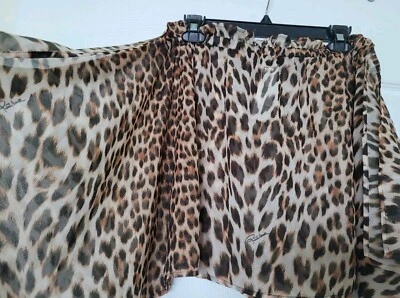 ROBERTO CAVALLI authentic  Leopard Skirt Cover Beach - NEW With Tags Size L - Image 1 of 4