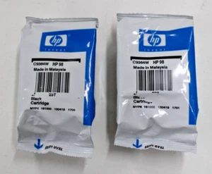 Lot of 2 Sealed Genuine HP 98 Black Ink Cartridges C9364W - Picture 1 of 1