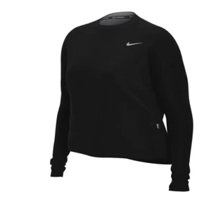 Nike Women’s Running Crew Top Pullover Black Brand New Plus Size 1X (UK 22-24) - Picture 1 of 9