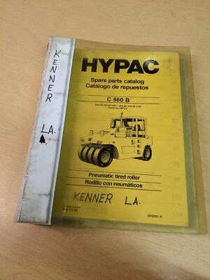 Manual de catálogo de piezas de fábrica de rodillos neumáticos Hypac C560B Foto 1 de 4