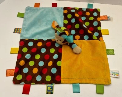 Taggies Patchkin Pals Baby Lovey 安全毯 可爱 婴儿 猴子 安抚奶嘴 — 第 1/4 张图片