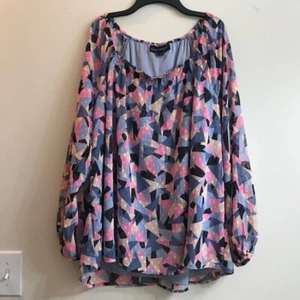 Blusa holgada ligera de 2 capas colorida Lane Bryant Sweet, talla grande 18/20 - Imagen 1 de 12