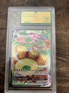 Pokemon Fusion Strike Rillaboom VMAX 23/264 OG 10 GEM MINT!! Graded Card - Picture 1 of 2