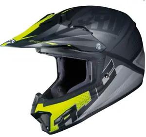 HJC CL-XY 2 Youth Ellusion Matt Grey Yellow Motorcycle Crash Helmet New - Picture 1 of 1