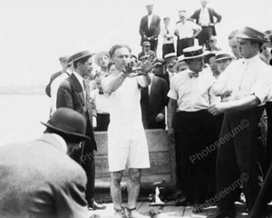 Houdini Shackeled For Stunt 1900s 8x10 Reprint Of Old Photo - Picture 1 of 1