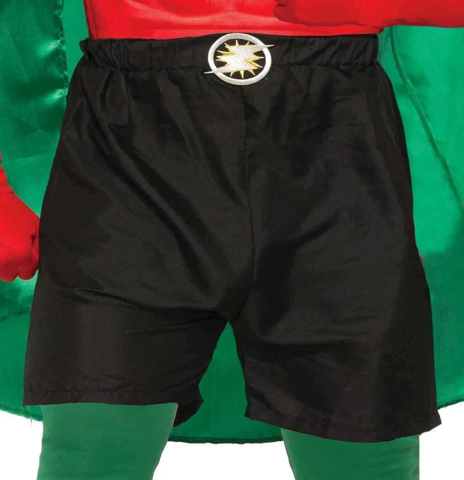 Adults Be Your Own Superhero Super Hero Black Boxer Shorts Costume Accessory
