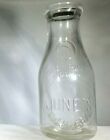 June's Creamery Milk Bottle Pint 1927 Clear Hornell NY