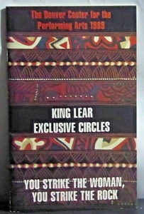 Denver Center Program King Lear Exclusive Circles You Strike the Woman... 1989 - Picture 1 of 6