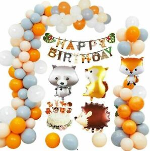 40pcs Animal Woodland Birthday Party Decor Latex Balloon Banner for Baby Shower