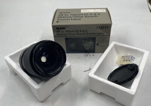 Sears 28-70mm f3.5-4.5 Macro One Touch Zoom Lens Canon Mount W/ Box (Code 2GS9) - Picture 1 of 12