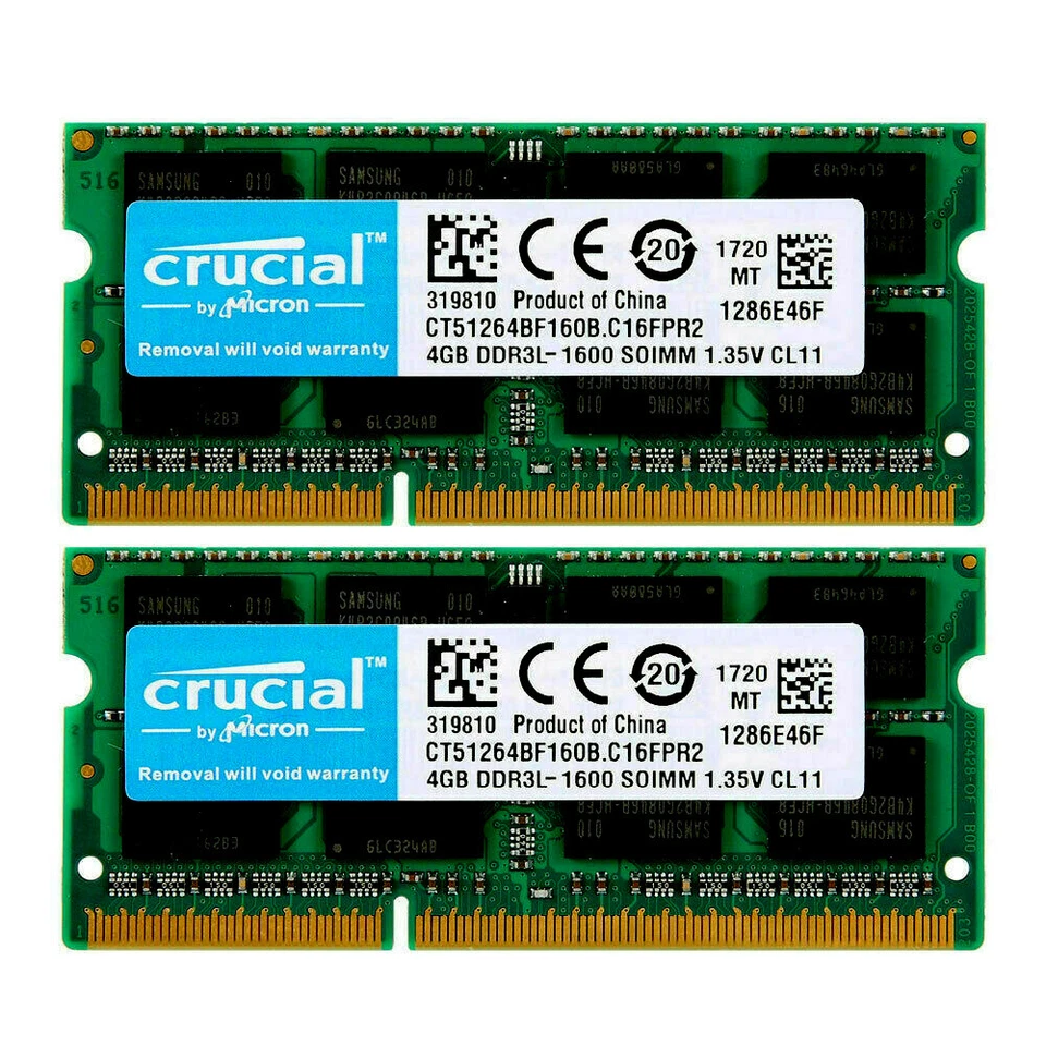NEW Crucial 8GB 2X4GB PC3L-12800S RAM  Mac mini Mid 2010 ,2011- LATE 2012 ,2018 - Image 1 of 1
