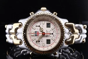 Vintage Tag Heuer Link SEL Two Tone Duo Digital Chronograph Watch Ref - CG1123 - Picture 1 of 8