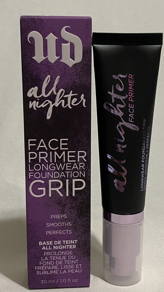 Urban Decay All Nighter Face Primer Foundation Grip Full Size 1oz 30ml