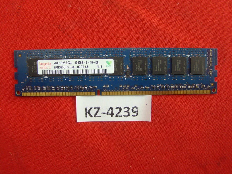 Hynix DDR3-RAM 2GB PC3L-10600E ECC 1R - HMT325U7BFR8A-H9 #KZ-4239 - Image 1 of 1