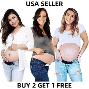 Belt for Maternity Women Waist Extender Elastic Invisible Jeans Belt - Picture 1 of 7
