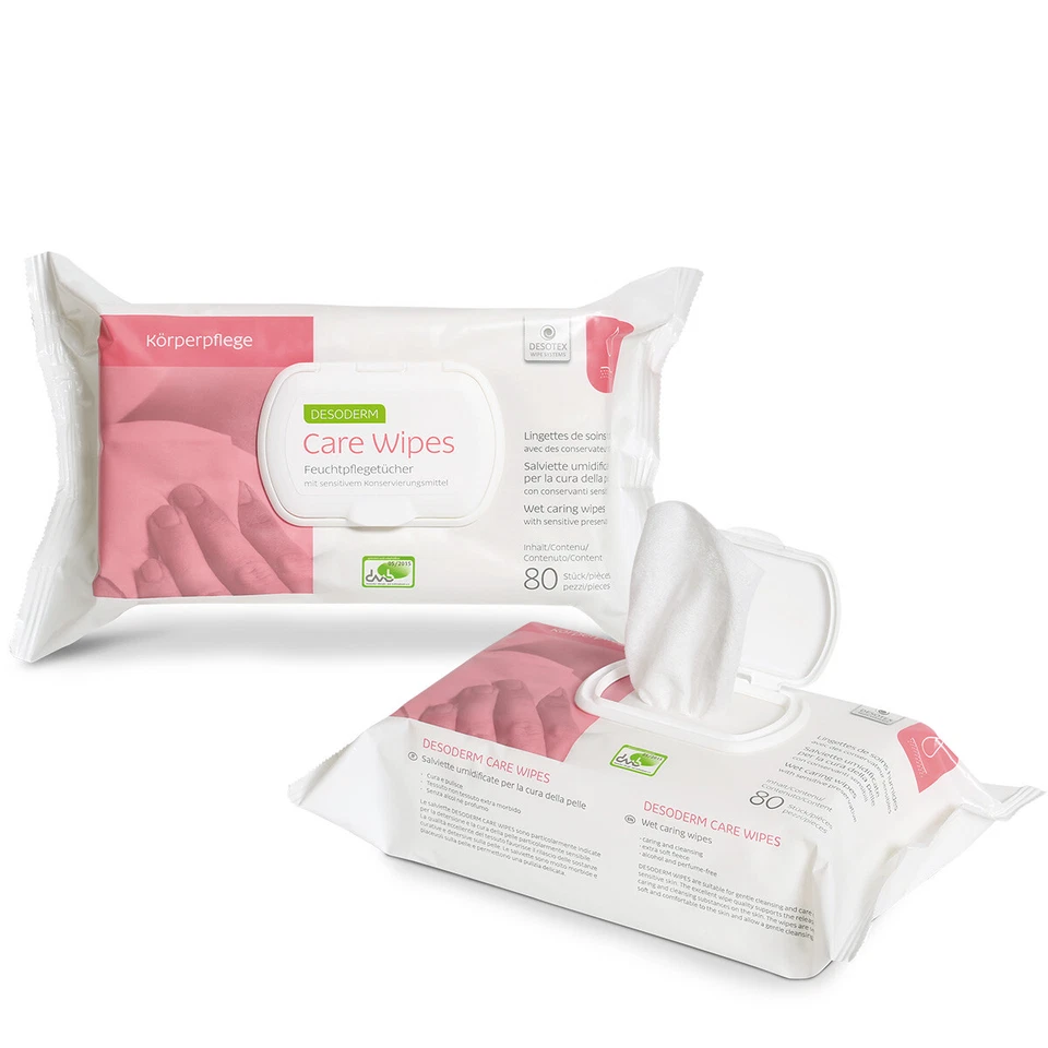 Dr. Schumacher Desoderm Care Wipes Feuchtpflegetücher 80 Stück Reinigungstücher