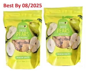 2-PACK Nutty & Fruity Dried Pear Unsweetened Premium Quality 18 oz. each bag - Picture 1 of 3