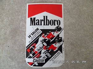 AUTOCOLLANT MARLBORO 14ème salon voiture et moto de couse Versailles 1983  K54 - Picture 1 of 1