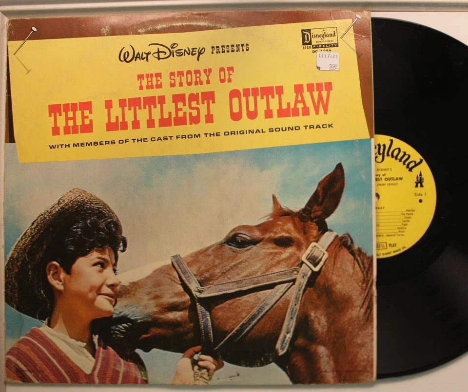 Walt Disney Lp The Story Of The Littlest Outlaw Soundtrack On Disneyland - Vg - Image 1 of 1