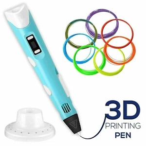 3d Printing Pen Set Doodle Printer Drawing LCD Screen 3 Colours for Kids Adults - Picture 1 of 4