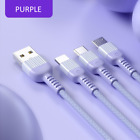 3 In 1 Multi Usb Charging Cable Cord For Apple Iphone Samsung Micro Usb Type-c