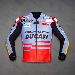 Ducati Marc Marquez 2024 Red Jacket Racing Leather Biker Wear Motorcycle Gear - Picture 1 of 8