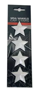 Set of 4 MSA White Stars (Fits MSA M12-M36 wheels ) - Picture 1 of 1