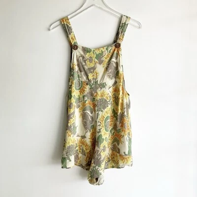 Mono corto con estampado de girasol de 10 cabezas de pez violeta Foto 1 de 4