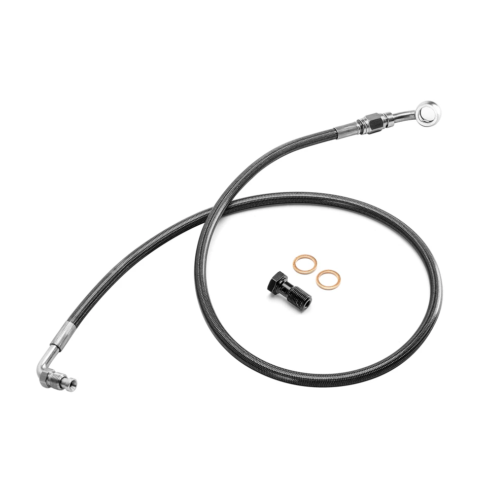 12" 14" Handlebar Upper Brake Line Kit For Harley Fat Bob Low Rider S ST w/ABS - Image 1 of 4