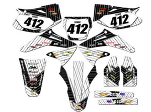 2002-2004 CRF 450 R RACE SERIES White Senge Graphics Kit Compatible with Honda - Picture 1 of 10
