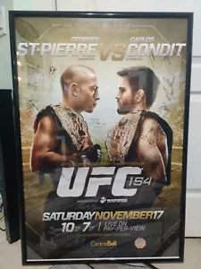 George St-Pierre Vs Carlos Condit UFC 154 PPV 20+ Autographed Poster #58 OF 125 - Picture 1 of 7
