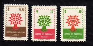 PARAGUAY - Sc C307-C309 MNH. 1961 World Refugee Year, Air Mail set complete - Picture 1 of 1