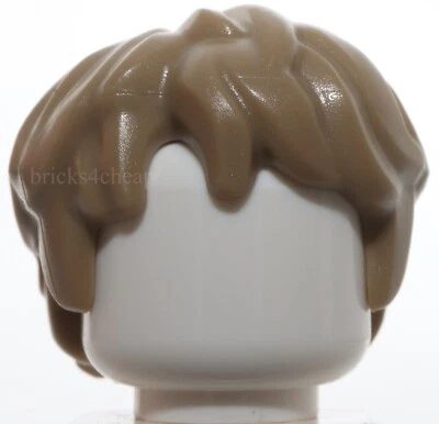 Lego Dark Tan Minifigure Hair Thick and Messy - Image 1 of 3
