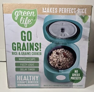 GreenLife Cuociriso 4 Tazze Avena e Cereali, Senza PFAS, Turchese  - Foto 1 di 10