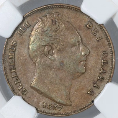 1837 Great Britain King William IV 1/4 Penny Farthing - NGC XF40BN - Image 1 of 4