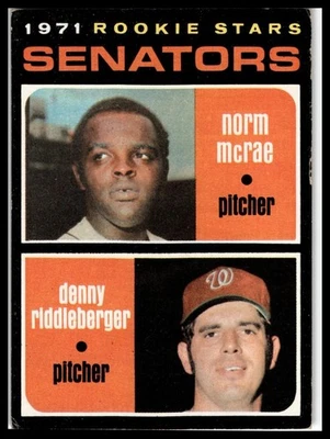 1971 Topps #93 Senators 1971 Rookie Stars - Image 1 of 2