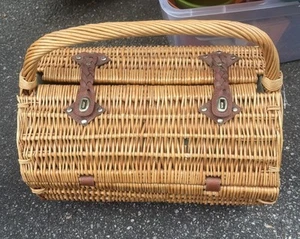 Cesta de picnic de mimbre con barril de tiempo de picnic - verde pino con todos los accesorios NUEVO - Imagen 1 de 4