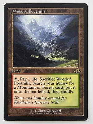 MTG RETRO Wooded Foothills # 441 Modern Horizons 3 Magic the Gathering NM - Image 1 of 2