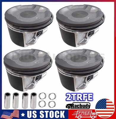 2TRFE Engine Piston Set STD Fit For 2010 Toyota 4Runner 2002-2015 Tacoma 2.7L L4 Foto 1 de 4