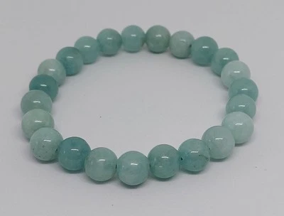 Naturstein Perlen Armband Grüne Jade 8mm Schmucksteinperlen/Halbedelsteinperlen - Bild 1 von 4