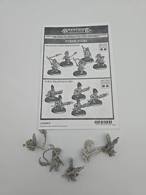 Warhammer AOS Fyreslayers: Auric Hearthguard & Hearthguard Berzerkers *NO BASES* - Image 1 of 4