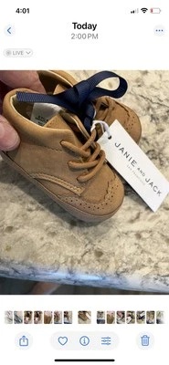 Janie and Jack Niños Botas Cuero Marrón 3 a 6 Meses Precio de venta sugerido por el fabricante $42 Nuevas con etiquetas Foto 1 de 4