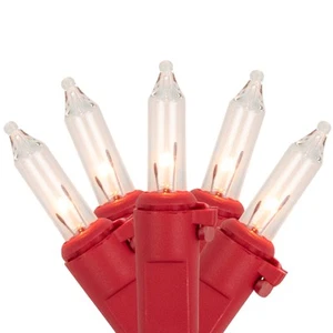 Northlight 100ct Clear Mini Valentine's Day Light Set, 20ft Red Wire - Picture 1 of 6