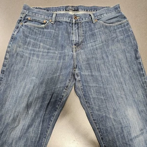 Lucky Brand 221 Original Straight Jeans 38x32 Blau Denim Distressed Faded Wash - Bild 1 von 12