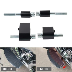 1 1/4"Fahrer Trittbrett Extender Spacer Kit für Harley Road Street Glide Schwarz - Bild 1 von 10
