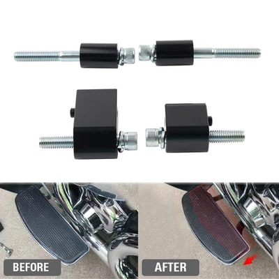 1 1/4"Fahrer Trittbrett Extender Spacer Kit für Harley Road Street Glide Schwarz - Bild 1 von 4