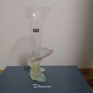 Daum France Pate De Verre Soliflor Arum vaso in vetro con fiori con scatola 7,55 pollici (19,2 cm) - Foto 1 di 5