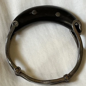 Rare Vintage ANTONIO FALLACI Sterling Silver / Ebony?  Armband Italien 53,7 gr. - Bild 1 von 13