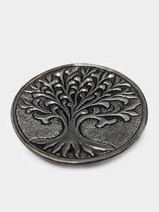 Namaste Tree Of Life Aluminium Incense Stick Holder 10 x 10 x 1.5cm - Picture 1 of 6